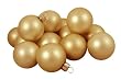 Club Pack of 36 Matte Eggnog Gold Glass Ball Christmas Ornaments 2.75" (67mm)