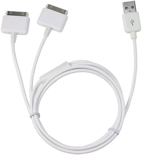 Dual iPhone / iPod Splitter Cable. Charge up to Two Apple Devices At Once From a Single USB Port