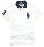 Polo Ralph Lauren Mens Custom-fit Big Pony Polo Shirt, White