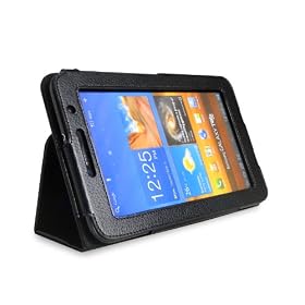 Samsung Galaxy Tab 7.0 Plus P6200 PU Leather Case Cover Executive Multi-Angle Convertible Stand + Bonus MiniSuit Micro-Fiber Keychain Cleaner Included