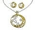 Beautiful Moon and Stars Necklace - Earrings Set