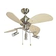 Litex TR30BC4LK3 TR-3000 30-Inch Remote Control Adaptable Four-Blade Ceiling Fan, Brushed Chrome