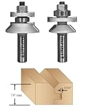 61-504, 1/2 Shank V-Tongue and Groove Router Bit Set