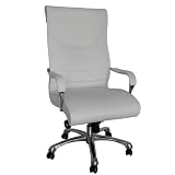 Amstyle Milano XXL Chefsessel / Drehstuhl mit Synchronmechanik, Leder weiß