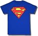 Search : Classic Superman "S" Shield Blue Logo T Shirt