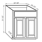 Stanford V3621-31 1/2 - Double Door Vanity Base Cabinet