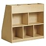 ECR4Kids Birch Hardwood Book Display on Front and Top with Storage, Natural