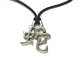 Year of the Snake Chinese Horoscope Pewter Pendant On Slip Knot Necklace