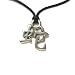 Year of the Snake Chinese Horoscope Pewter Pendant On Slip Knot Necklace