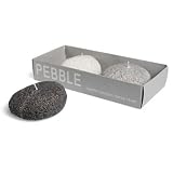 Three Realistic Pebble Candles - set of 3