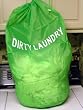Laundry Bags Green Printed Phase -"Dirty Laundry" THREE BAGS "24" X 32"