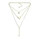 Onnea Layered Vertical Bar Pendant Charms Necklace