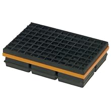 Mason WMSW6X6 Neoprene/Steel Vibration Isolation Pad, Friction Pad on Top, 6" Length x 6" Width x 1-1/4" Thick