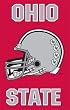 Ohio State Buckeyes Helmet Applique Embroidered Banner Flag 44"x28" NCAA College Athletics Fan Shop Sports Team Merchandise