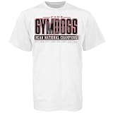 Georgia Bulldogs 2008 Womens Gymnastics White 9 Time NCAA National Champions T shirt Georgia Bulldogs 2008 Womens Gymnastics White 9-Time NCAA National Champions T-shirt