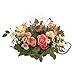 Asst Pastel Rose Candelabrum Silk Flower Arrangement