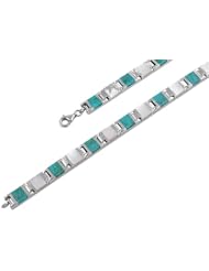Sterling Silver Turquoise / Mother of Pearl Bracelet 7.5"