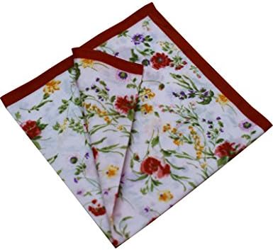 iSeanStore Ladies Handkerchiefs Set Hankie Bandana with Floral Pattern 100% Cotton(Set 3,6,12)