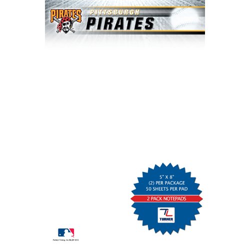 Turner Pittsburgh Pirates Notepads, 5 x 8 Inches, 2 Pack (8170338)