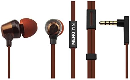 Recomfit® 3.5mm Stereo Earbuds with Microphone for Apple Iphone Samsung Android Smartphone (Metallic Brown)