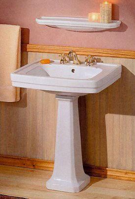 Cheviot Classic Pedestal Lavatory 24 x 19 White 8 404W24-8