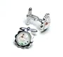 SILVER-Colored Men's Cuff Links. Soccer player football Cufflinks