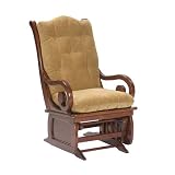 Review Brooks Furniture  / Sleigh-Back Glider - Caramel/ Mahogany