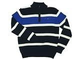 Boy's Tommy Hilfiger Striped Quarter Zip Sweater