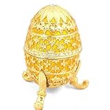 Piearth ピアース ジュエリーボックス クリスタル 宝石箱 タマゴ NO60 黄金 60-1