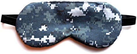 Navy Blue Digital Camouflage Sleep Eye Mask