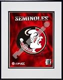 2008 Florida State University Team Logo Double Matted 8Ó x 10Ó Photograph in Black Anodized Aluminum Frame