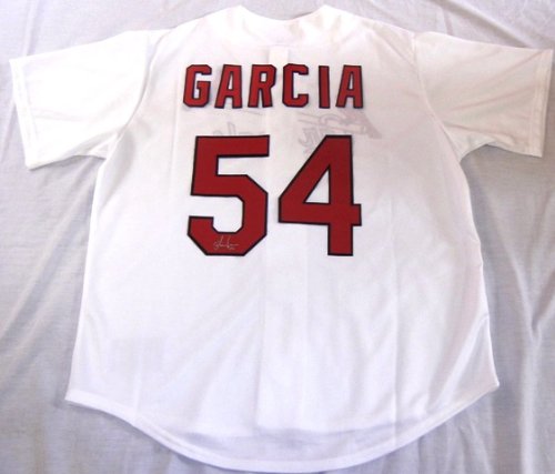 Jaime Garcia Autographed St. Louis Cardinals Jersey W/PROOF, Picture of Jaime Signing For Us, Top Prospect, 2008 All Star Futures Game