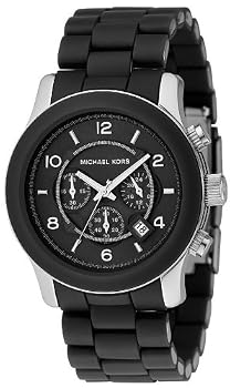Michael Kors #MK8107 Men's Black Polyurethane Chronograph Watch