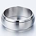 Refined Style Stainless Steel Spinner Unisex Ring Man Ring Comfort Fit 8mm