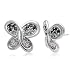 True Harmony by Carol Alt Sterling Silver Created Multi-Colored Stone Butterfly Earrings
