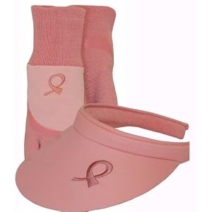 Midwest  P8-2 For the Cure Ladies Gripping Glove and Sun Visor Garden Combo Pack