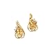 14K Yellow Gold 0.04 ct. Diamond and 6 x 4 MM Oval Shaped Citrine Earrings