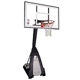 Spalding The Beast 74560 Portable Basketball Hoop with 60 Inch Glass Backboard