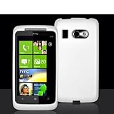 White Rubberized Snap-On Hard Skin Case Cover for HTC Surround T8788 Phone  ....