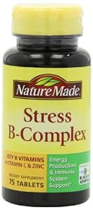 Nature Made Stress B Complex with Zinc Tablets, 75 Count