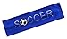 Funny Girl Designs SOCCER BALL Rhinestone Cotton Stretch Headband (Royal Blue)