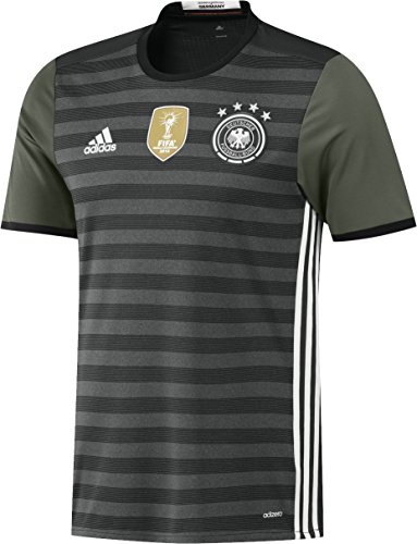 adidas Herren Trikot DFB Away Authentic Jersey, dark grey heather/off white/base green s15, M, AA0149