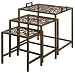 Mazatol Iron Nesting Tables - Set of 3