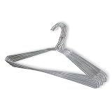 100 Silver Metal Coat Clothes Hangers 13 Gauge Strong