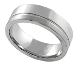 Tungsten Single Groove Polished Flat Band