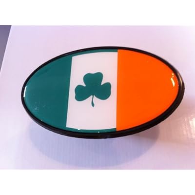 Shamrock and Irish Flag Plastic Hitch Cover