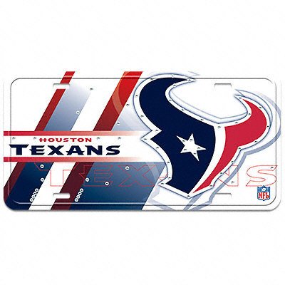 Houston Texans License Plate: Aluminum Street Flair License Plate
