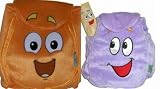 2pc Dora Diego Orange Purple Plush Backpack