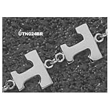 Tennessee Volunteers Solid Sterling Silver ''T'' Bracelet 7 1/2''