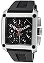 Men's Hampton Automatic Chronograph Black Dial Black Rubber